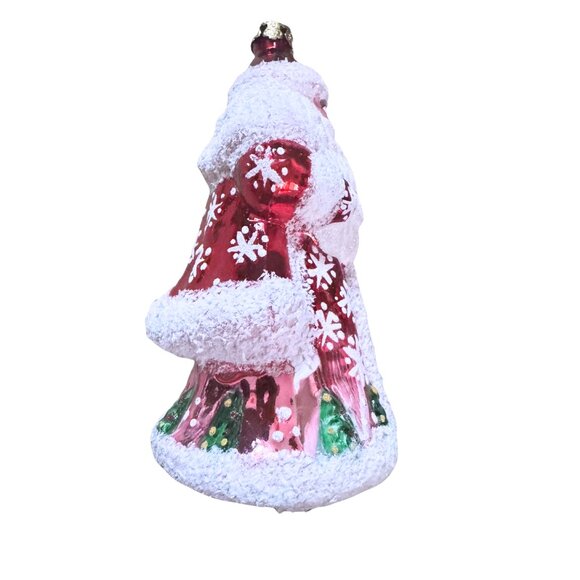 Kris Kringle Santa Hand Blown Glass 5" Christmas Ornament Vintage - Picture 2 of 6